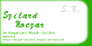szilard moczar business card