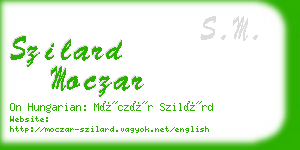 szilard moczar business card